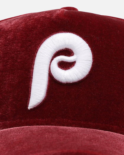 New Era Philadelphia Phillies 'Velvet Official Team Color' 9FORTY A-Frame Snapback Burgundy