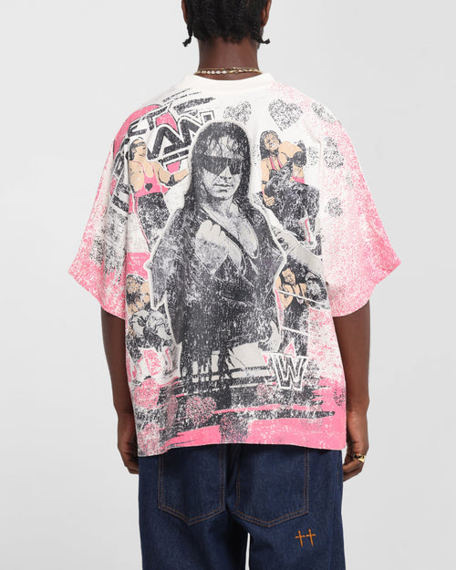 Culture Kings X WWE Bret 'The Hit Man' Hart All Over Print T-Shirt White