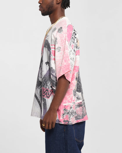 Culture Kings X WWE Bret 'The Hit Man' Hart All Over Print T-Shirt White