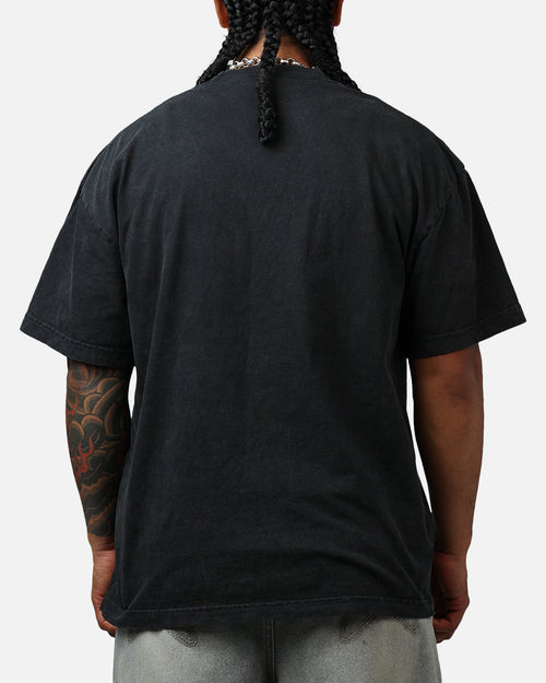 Goat Crew Marvel Fantastic Four Human Torch Fire Vintage T-Shirt Black Acidwash