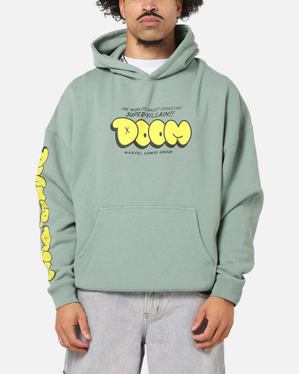 American Thrift Marvel Fantastic Four Doctor Doom Villain Premium Hoodie Green