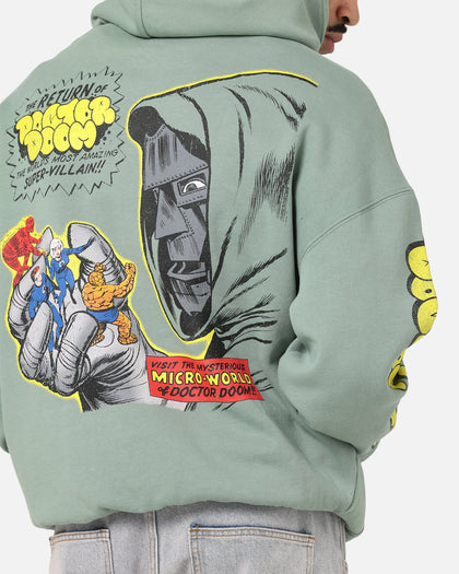 American Thrift Marvel Fantastic Four Doctor Doom Villain Premium Hoodie Green