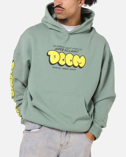 American Thrift Marvel Fantastic Four Doctor Doom Villain Premium Hoodie Green